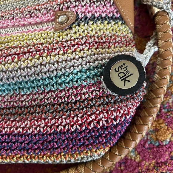 The Sak | Women’s multicolor striped over the shoulder purse, top zipper, OS - Picture 9 of 13